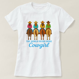 Colorful Cowgirls Western Bachelorette Party T-Shirt