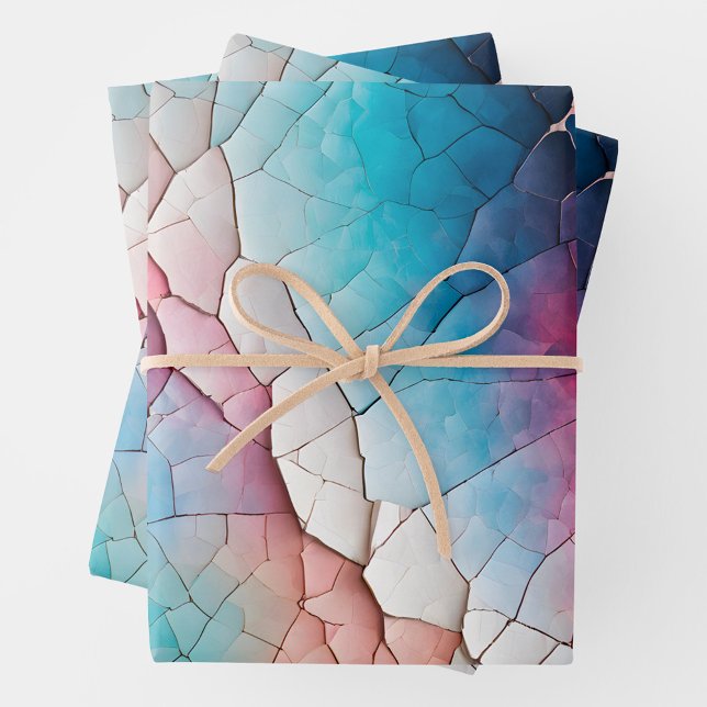 Colorful Crackle Paper Art Wrapping Paper Sheets (Creator Uploaded)