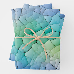 Colorful Crackle Paper Art Wrapping Paper Sheets