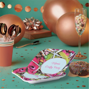 Colorful Crafty Party Paper Plate