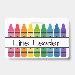 Colorful Crayons Classroom Jobs Personalized ID Badge
