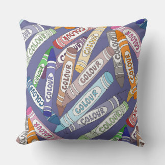 Colorful Crayons  Cushion