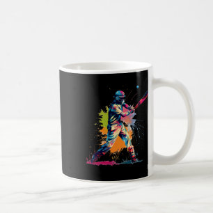 Colorful Cricketer Boy On Mens Cricket 1 Coffee Mug