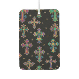 Colorful Crosses / Faith but Make It Fun Car Air Freshener