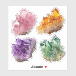Colorful Crystal Stickers: Spiritual Gemstone Deco
