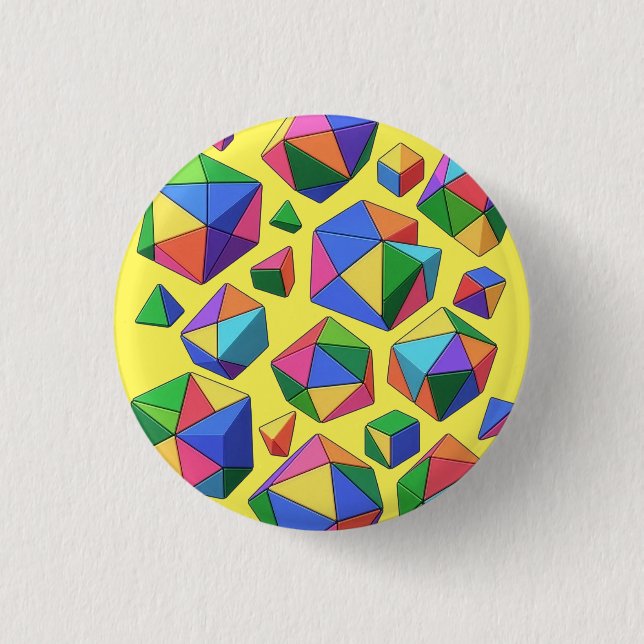 Colorful Cubes 3 Cm Round Badge (Front)