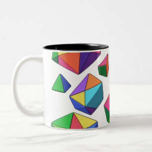 Colorful Cubes Two-Tone Coffee Mug