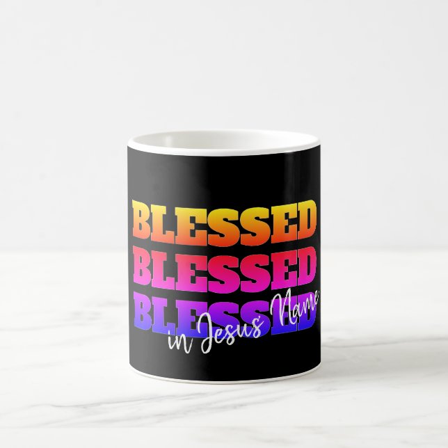Colorful Custom BLESSED Coffee Mug (Center)