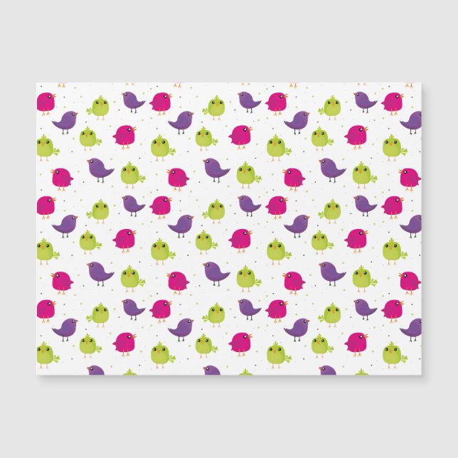 Colorful Cute Birds Pattern (Front)