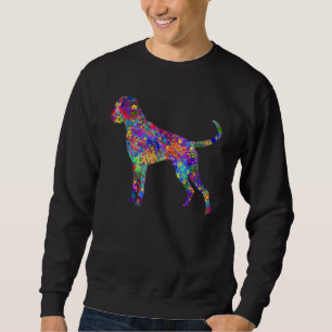 colorful cute Boxer Dog Splash for of puppy Sweatshirt