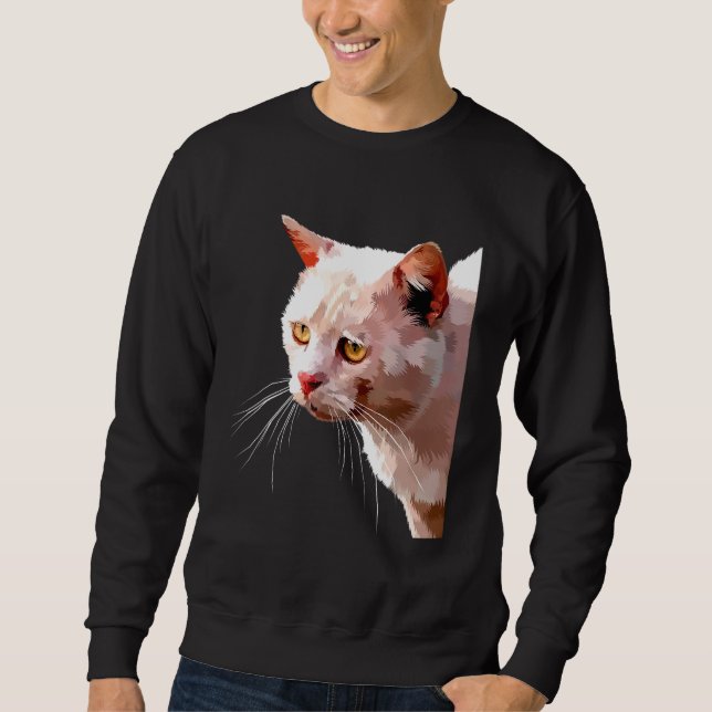 Colorful Cute Cat Graphic 1 Sweatshirt (Front)