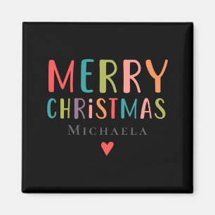 Colorful Cute Merry Christmas Matching Family T Sh Magnet