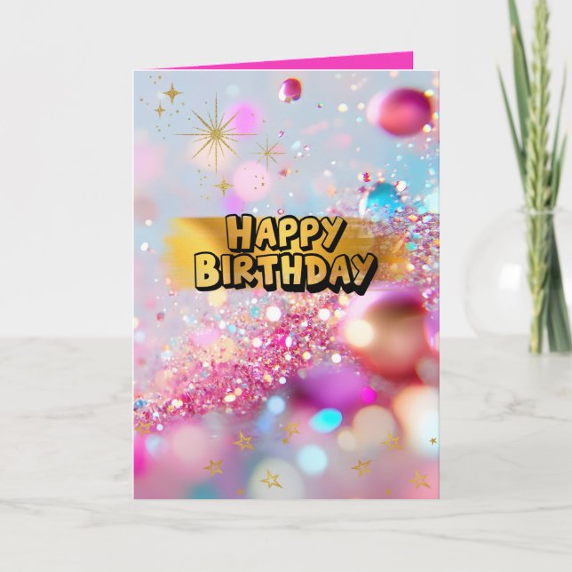 Colorful cute Y2K happy birthday ♡ Card (Front)
