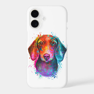 Colorful Dachshund Dog Art Illustration