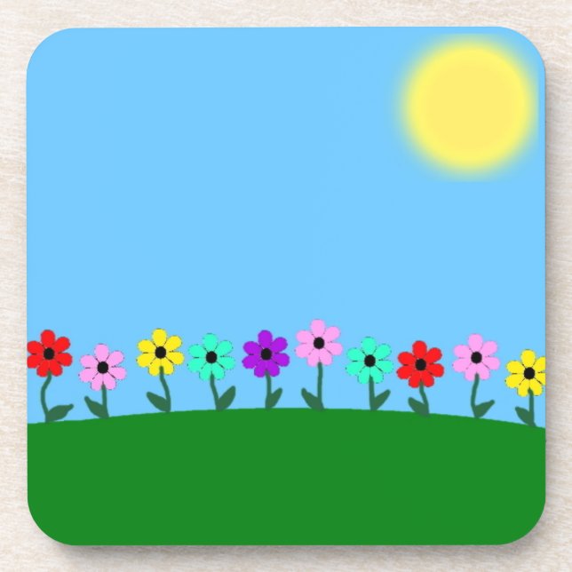 Colorful Daisies Coaster (Front)