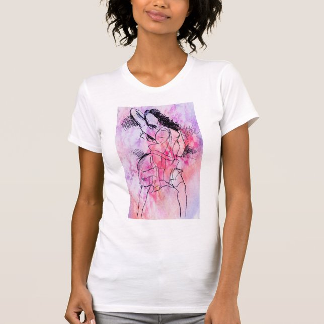 Colorful Dancing Girl T-Shirt (Front)