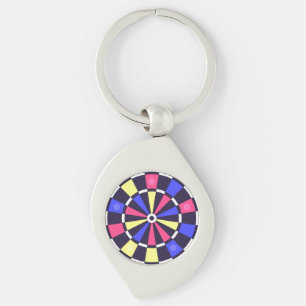 COLORFUL DART BOARD KEY RING