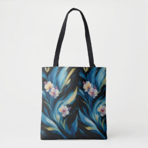 Colorful Design Flowers grant Tote Bag