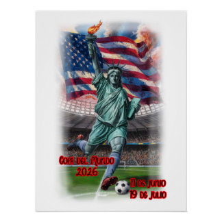 Colorful Design of Statue of Liberty on a  Poster