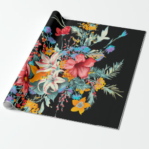 colorful design with flowerbackground, flower, bou wrapping paper