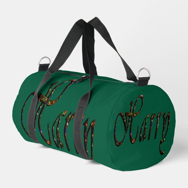Colorful Designed Harry Name, Duffle Bag (Left Corner)
