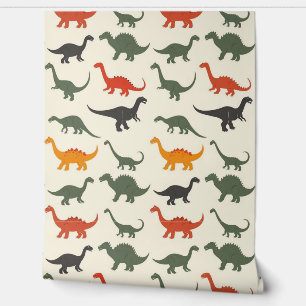 Colorful Dinosaur Pattern  Wallpaper