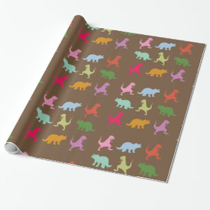Colorful Dinosaurs Wrapping Paper