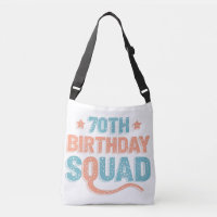 Colorful Distressed 70th birthday squad