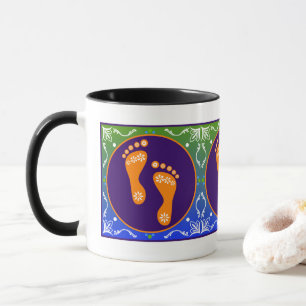 Colorful Diwali Rangoli With Footprint Mug