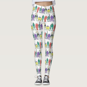 Colorful Dog Butts Pattern Leggings