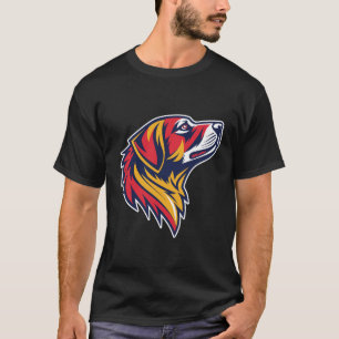 Colorful Dog Head Graphic T-Shirt