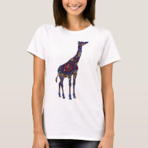 Colorful, dotted giraffe t-shirt