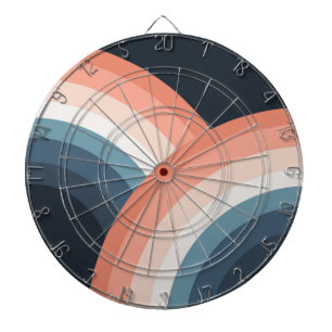 Colorful double retro style rainbow dartboard