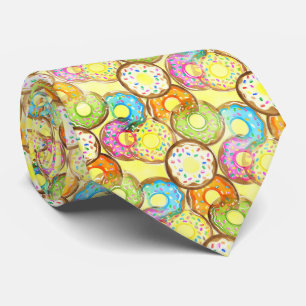 Colorful Doughnuts Pattern Tie