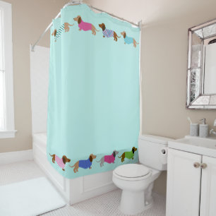 Colorful Doxies Shower Curtain