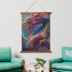 Colorful Dragon Wall Tapestry