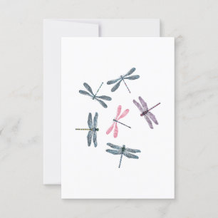 Colorful Dragonflies Invitation