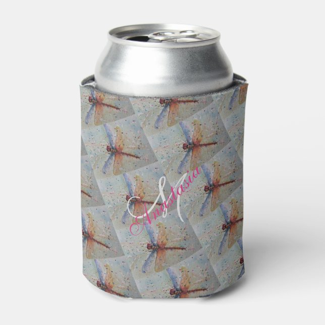 COLORFUL DRAGONFLY CAN COOLER (Can Front)