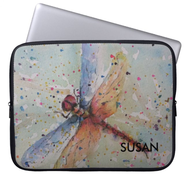 COLORFUL DRAGONFLY LAPTOP SLEEVE (Front)