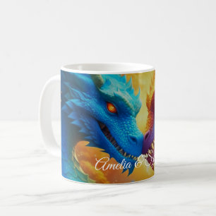 Colorful Dragons in Love Coffee Mug