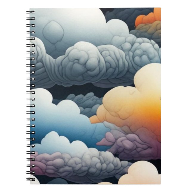 Colorful Dream Cloud Abstract Art Notebook (Front)