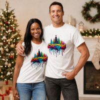 Colorful Dripping Christmas Tree Rainbow