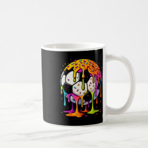 Colorful Dripping Soccer Art Sport Illustration Me Coffee Mug