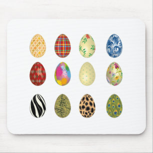 colorful easter eggs mouse pad