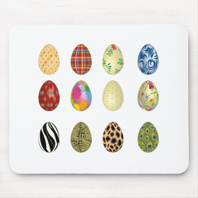 colorful easter eggs mouse pad (Front)