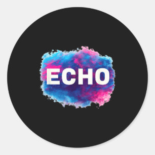 Colorful Echo Look  Classic Round Sticker
