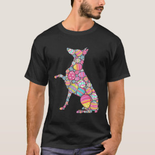 Colorful Eggs Doberman Dog Puppy  Easter Day Kids T-Shirt