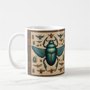 Colorful Egyptian Scarabs Coffee Mug
