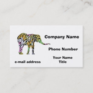 Colorful Elephant Business Card
