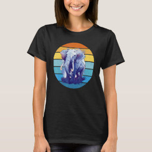 Colorful Elephant in Retro Pastel Colors For Zooke T-Shirt